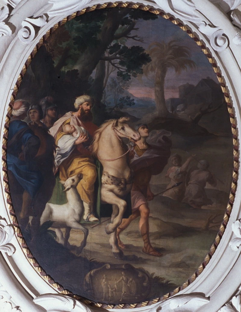 Il re di Persia porta Sant'Onofrio bambino nel deserto